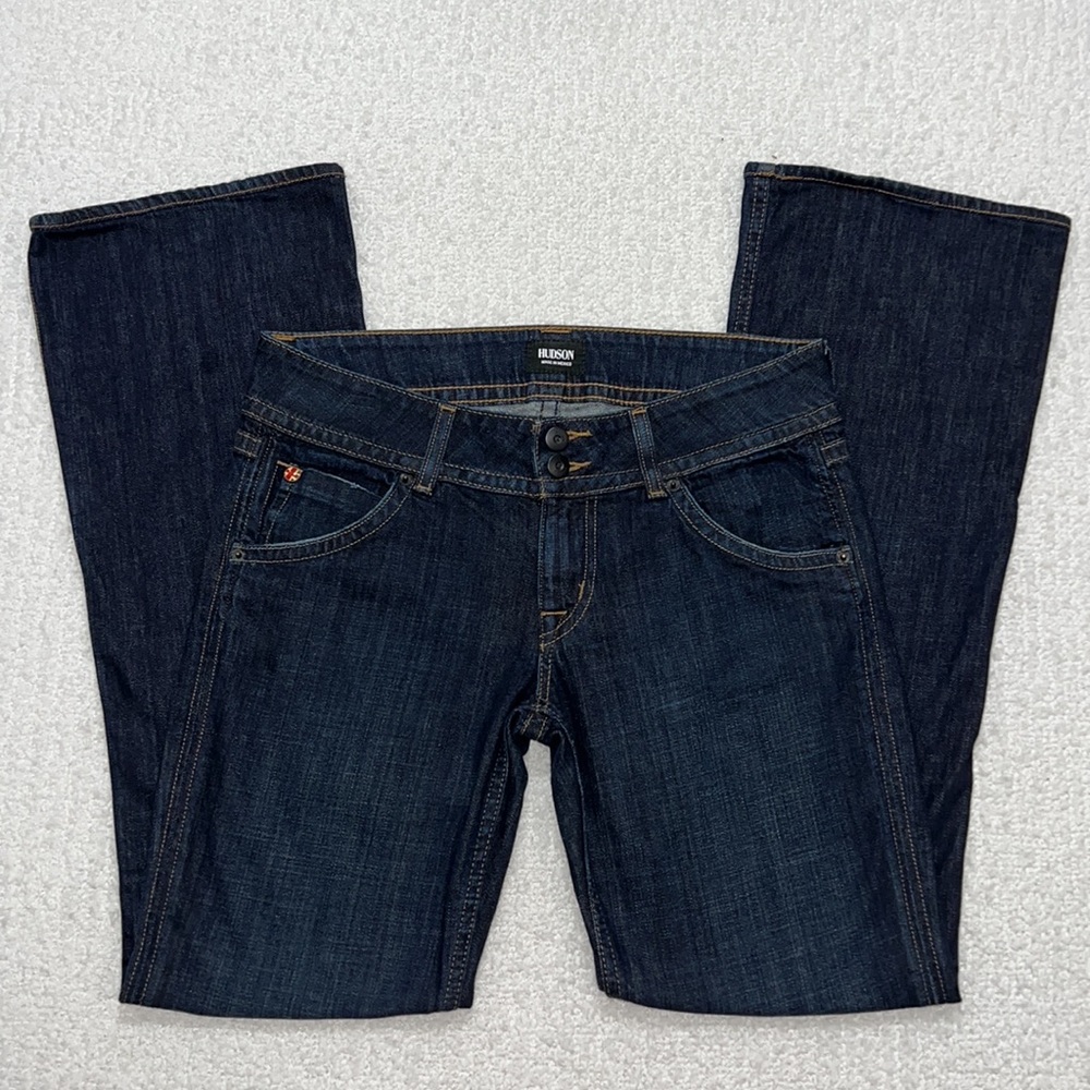 HUDSON Boot Cut Denim with Signature Flap Pocket Jeans Style NW170DHK Sz 28